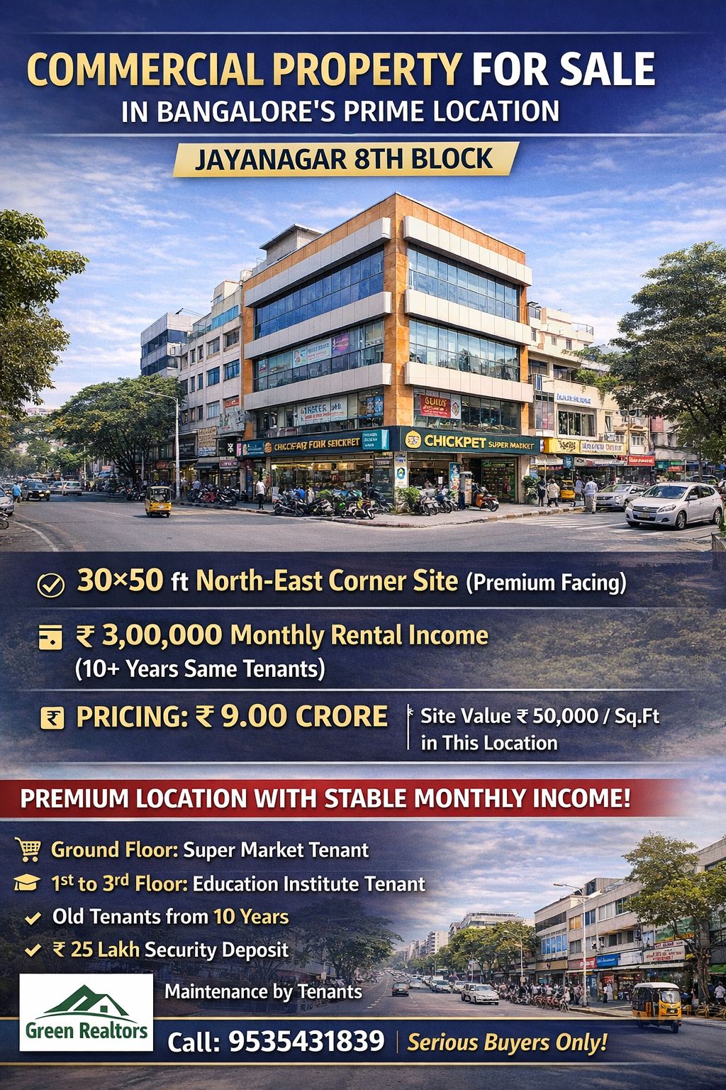 *Property ID – 5403* 🏢 *Premium Commercial Property for Sale – Jayanagar 8th Block, Bengaluru*